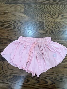 lug Pink Layered Active Skort with Elastic Waist
